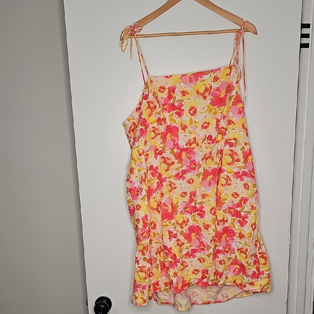 Old Navy Pink and Yellow Textured Top